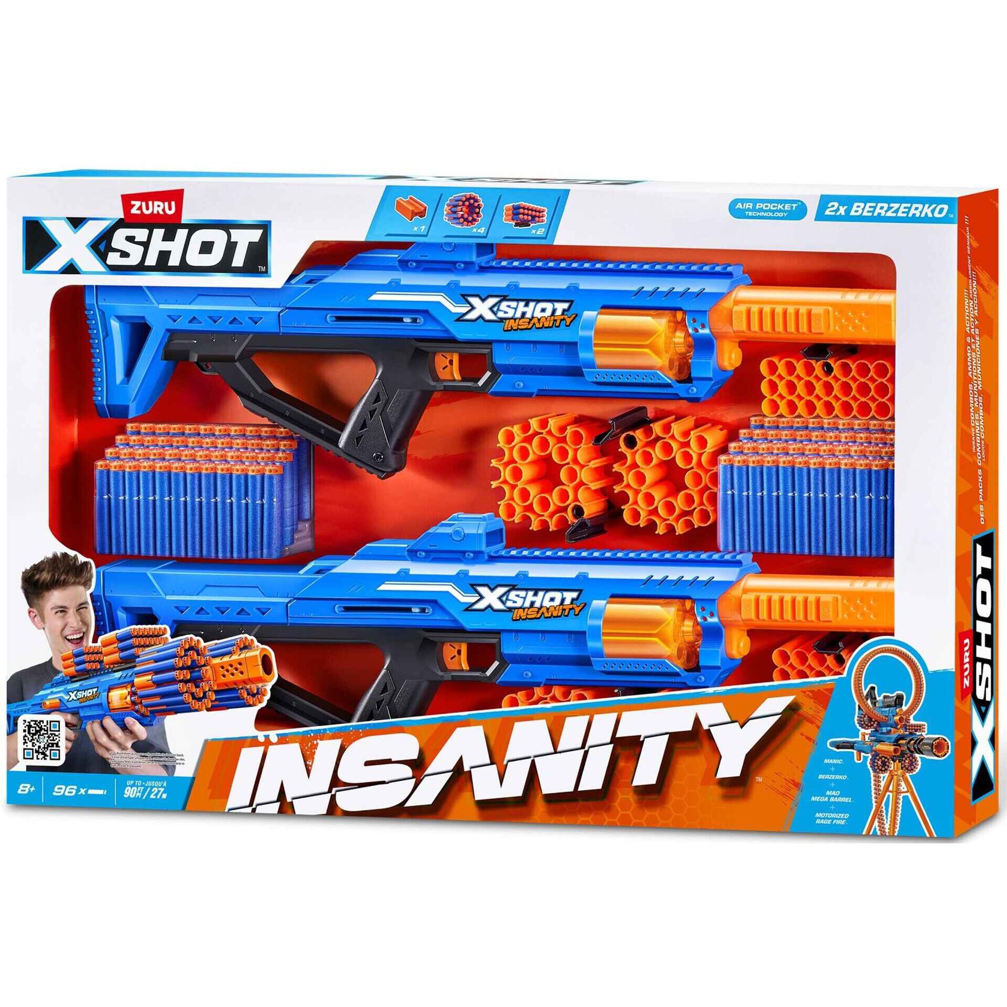 Lanzador de 8 disparos Insanity-Berzerko Pk2 Zuru*Envío gratis en 4/5 días.